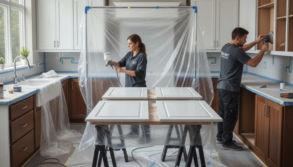 Seattle, WA cabinet painting for durable kitchen finishes by Seattle Paint Pros