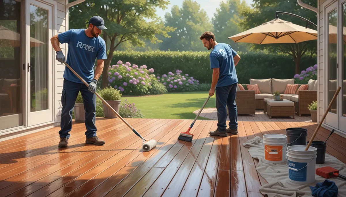 Seattle, WA deck sealing by paintersseattlewa.com to protect wood from rain, moss, and humidity