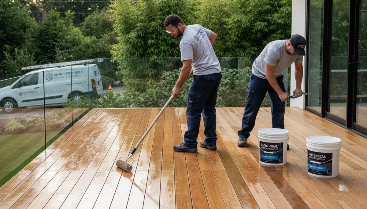 Seattle, WA deck sealing service protects wood decks from rain, moss, and humidity