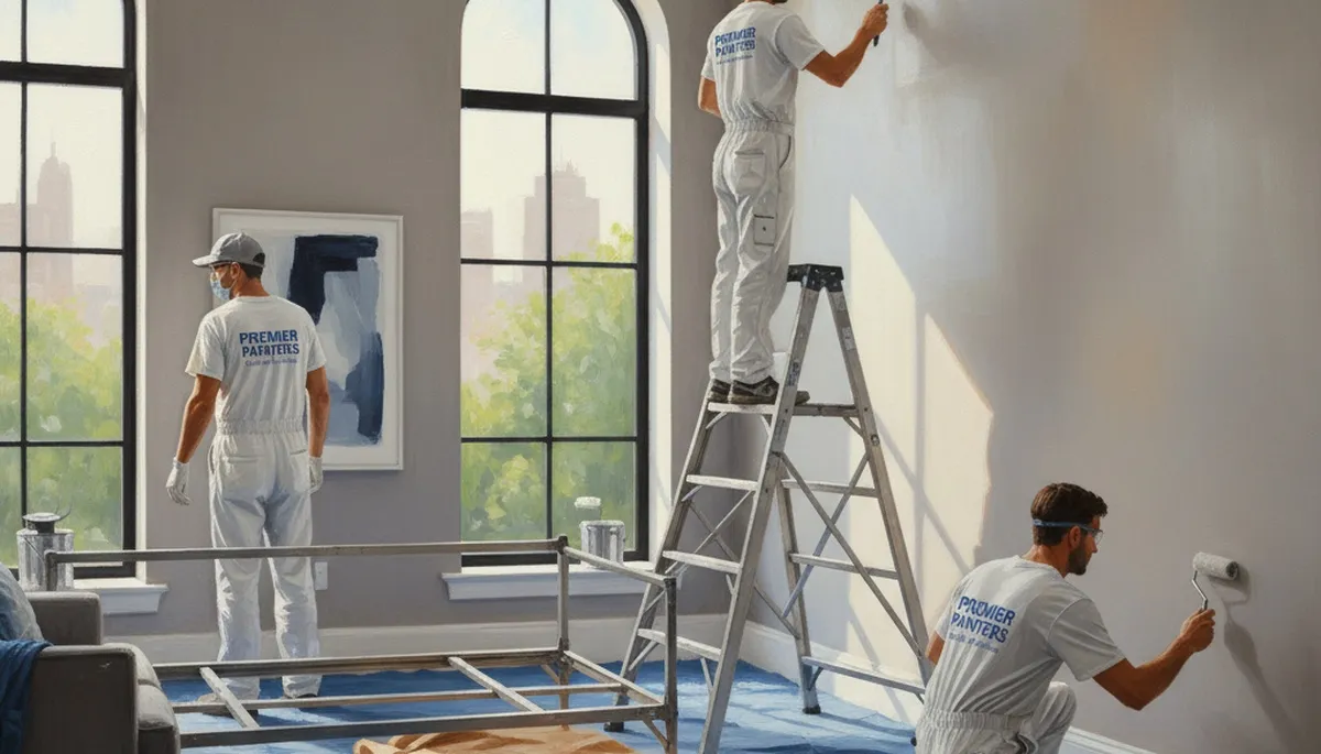 Seattle interior house painting crew applying durable finish in a Seattle, WA home