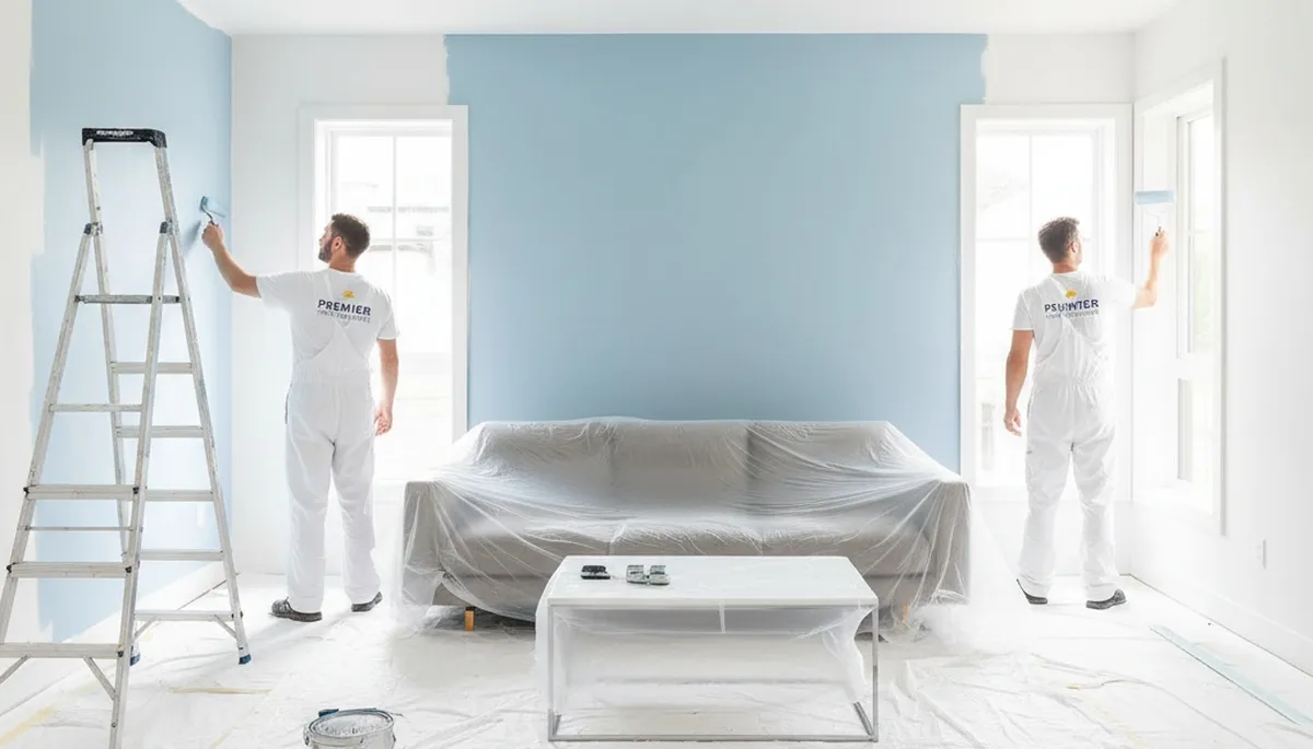 Seattle interior house painting crew prepping walls for humid-climate finishes in WA